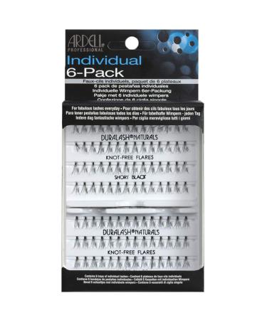 Ardell 6 Pack Knot-Free Flares Individuals Short Black