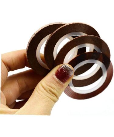 Cinnamon Color Glitter Nail Art Striping Tape - 4pcs Adhesive Rolls, 1-3mm Tips - Buy Online on SooperMarket.com