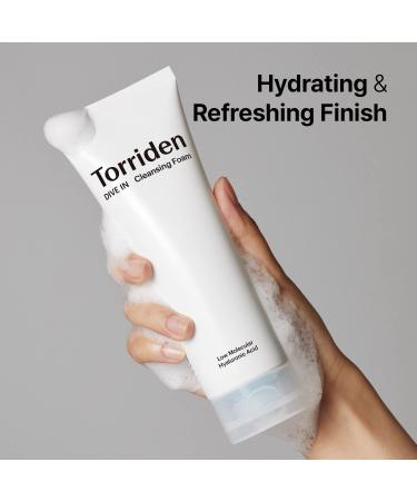 Torriden DIVE-IN Hydrating Cleansing Foam Face Wash 5.07 fl oz - With Hyaluronic Acid, Panthenol, Allantoin - Vegan & Cruelty Free | Korean Skin Care - Buy Online on SooperMarket.com