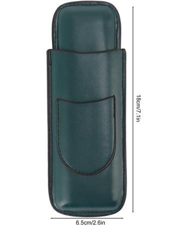 2 Finger Cigar Travel Case Handmade 2 Finger Cigar Holder Durable Portable Waterproof for Business for Party (Green) Green yellow - Buy Online on SooperMarket.com