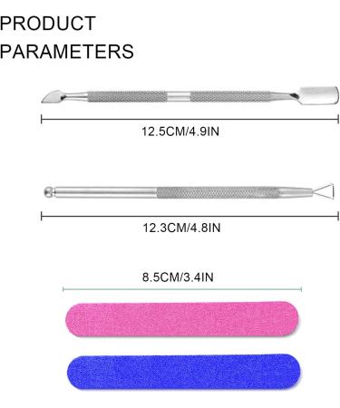 Cuticle Pusher Professional Cuticle Pusher Nail Pusher Kit Stainless Steel Cuticle Pusher Cuticle Pusher Set Stainless Steel Ingrown Toenails Set 2 Pieces - Buy Online on SooperMarket.com