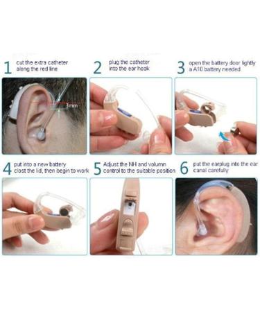 JIAHAO 2 x Sound Tubes + 6 x Ear Plugs/Pieces/Domes + 3in1 Hearing Aids Cleaning Tool - Buy Online on SooperMarket.com