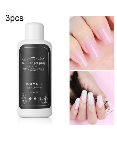 Fast Nail Extension Poly Gel Thinning Solution - 45ml Manicure UV Gel - 3 Bottles for Perfect Nail Art | International Shipping Available - Buy Online on SooperMarket.com