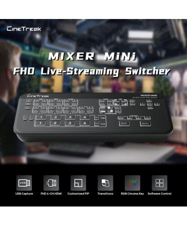 Cinetreak Mixer Mini: Multi-Format 4 HDMI Inputs, USB 3.0 Capture, PIP, Chroma Key, Live Streaming Switcher - Buy Online on SooperMarket.com