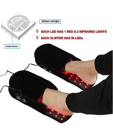 LXT PANDA 1 Pair Red Light Therapy Slipper LED Infrared Light Therapy Device with 850nm 660nm for Foot Pain Relief Foot Nerve Feet - Buy Online on SooperMarket.com