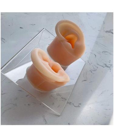 Ear Model - Soft Silicon Silicone Simulation Model of Acupuncture Ear Ear Picking Practice The Studs Earring Display Props