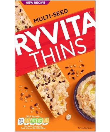 Flatbread Crackers Bundle With Ryvita Thins Rosemary & Sea Salt Flatbread 125g Multi-Seed Flatbread Crackers 125g and Three Cheese Flatbread Crackers 125g (3 Pack) - Buy Online on SooperMarket.com