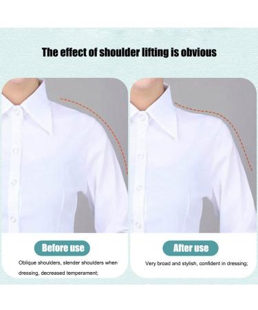 2 Pairs/4 PCS Silicone Shoulder Pads Invisible Shoulder Pads Anti-Slip Shoulder Push-Up Pads Shoulder Enhancer Adhesive Sticky Support Height Enhancer for Womens Clothing (Transparent +Skin) - Buy Online on SooperMarket.com