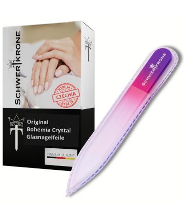 Sword Crown Crystal Glass Nail File Original from the Czech Republic 9cm double-sided 9 cm (1 pack)