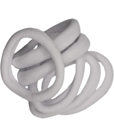 White Jersey Endless Snag Free Hair Bobbles Hair Elastics Hair Bands for Women Girls by Glitz4Girlz - Buy Online on SooperMarket.com