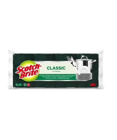 Scotch-Brite Classic Cleaning Sponge 8 pieces pPack Sponge Green - Classic