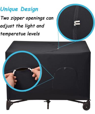 Stretchy Blackout Crib Tent Cover for Pack N Play - Breathable Baby Netting for Portable Playard (Black) - Buy Online on SooperMarket.com