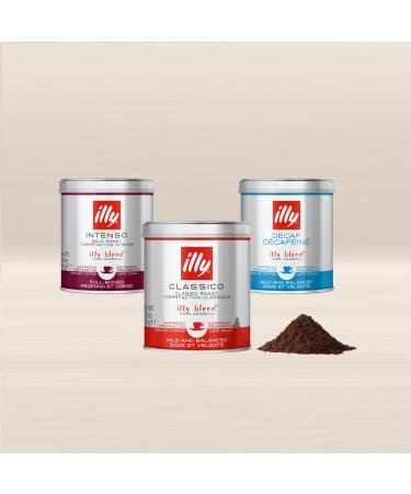 Illy Coffee Intenso Dark Roast Ground Coffee 125g - 100% Arabica Blend - Buy Online on SooperMarket.com