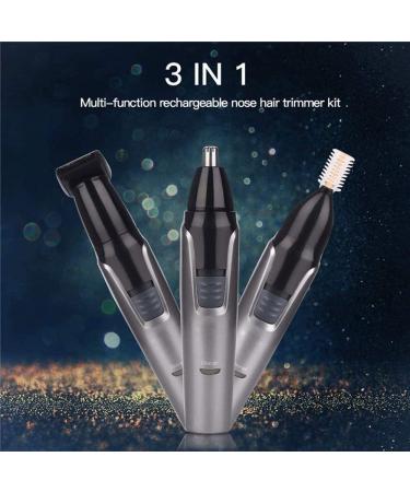3 in 1 Ear & Nose Hair Trimmer - Rechargeable Waterproof Facial Hair Remover for Men & Women | Ideal for Travel & Easy Cleansing - Buy Online on SooperMarket.com