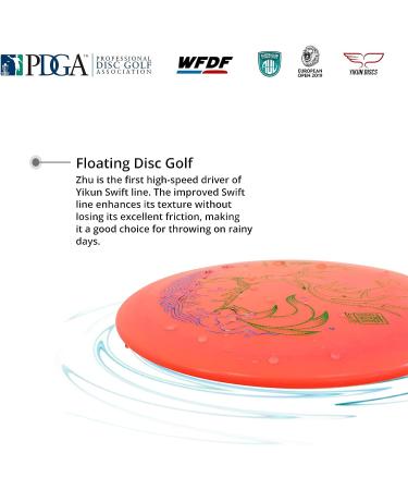 Yikun Professional Disc Golf Driver | Floating Fairway Disc | 150-160g | Orange Shade | Ideal for Outdoor Games and Competitions - Buy Online on SooperMarket.com