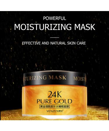 VENZEN 24K Pure Gold Niacinamide Hydrating Sleep Mask - Luxury Rejuvenation & Moisturizing Skin 120g | International Shipping Available - Buy Online on SooperMarket.com