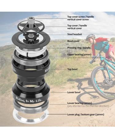 VGEBY1 34mm Bike Headset Bearings - Heavy-Duty Bicycle Bearing for 28.6mm Straight Steerer Fork (Black) - Buy Online on SooperMarket.com