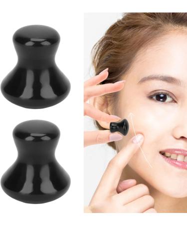 2pcs Black Gua Sha Facial Tools Mushroom Shape Face Lift Tool for Wrinkles Removal Practical Massager Roller Tool for Skin Firming Lightweight Lymphatic Drainage Massager for Home Salon - Buy Online on SooperMarket.com