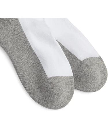 Jefferies Socks Big Boys' Seamless-Toe Quarter Athletic Socks 6-Pack - White/Grey, Medium Size - Buy Online on SooperMarket.com
