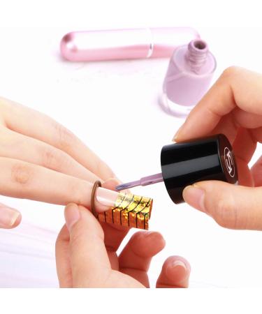 20 Reusable Nail Extension Forms - French Nail Tips for Manicure - Gold & Silver - Buy Online on SooperMarket.com