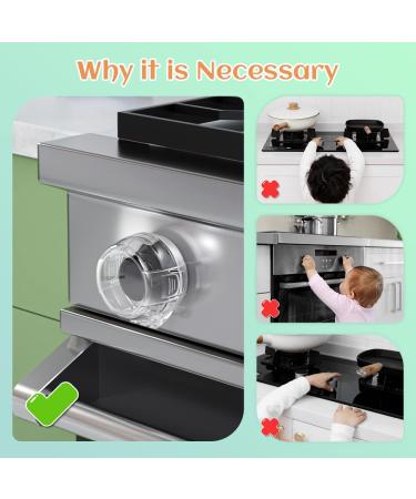 SAFELON Baby Safety Stove Gas Knob Covers & Oven Lock - 6 Pcs, White - Buy Online on SooperMarket.com