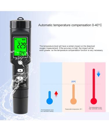 CaCaCook Digital Dissolved Oxygen Meter - Portable DO Pen for 0.0-40.0 Mg/L Oxygen Concentration | International Shipping Available - Buy Online on SooperMarket.com