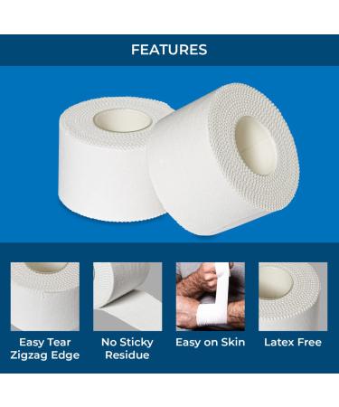 AFFORDTEX Sports Tape Bundle - 8 Adhesive Rolls, Zig-Zag Edge, Skin-Friendly Athletic Tape - 1.5 x 10 Yards for Athletes, Coaches, Amateurs - Buy Online on SooperMarket.com