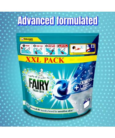 Direct Mart Fairy Non-Bio PODS Washing Liquid Laundry Detergent Capsules Tablets 70 Washes | with 47cm x 32cm Washing Laundry Bags for Socks Underwear Bra and More - Buy Online on SooperMarket.com