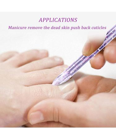 200Pcs Disposable Nail Care Cuticle Pusher Bulk | Crystal Cuticle Pusher for Fingernail | Cleaning Cuticle Stick - Purple - Buy Online on SooperMarket.com
