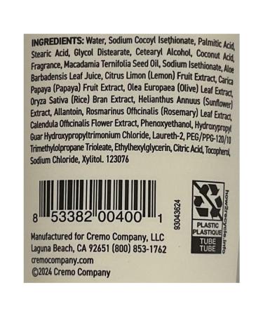 Cremo Classic Citrus Shaving Cream 6 Oz - Premium Shaving Cream for Smooth Skin | Buy Worldwide - Buy Online on SooperMarket.com