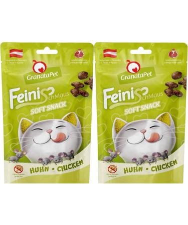 Granatapet fine mouse chicken 50 g treats for cats soft cat snack cat cubes without cereals & sugar additives reward for in between (pack with 2) chicken 50 g (pack with 2)