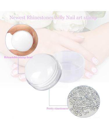 2 Nail Stamp Kit - Silicone French Nails & Clear Jelly Nail Art Stamper | DIY Creative Nail Tools for Perfect Manicure - Buy Online on SooperMarket.com