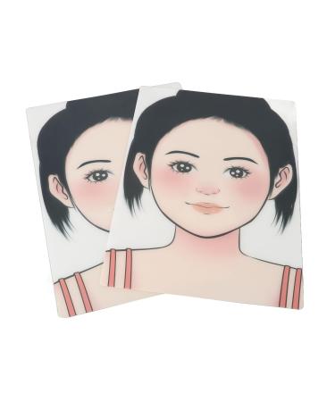 2 Pieces Makeup Faces Practice Board Reusable Face Painting Practice Board Display Tool Colored Exercise Template for Halloween Stage Home Face Skin Eye Lash Make Up