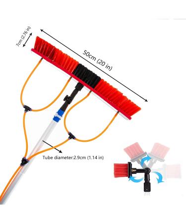 photovoltaic cleaner Window Cleaning Pole Window Cleaning Water-Fed Pole 30Ft Extendable Telesbrush Squeegee Attachment Window Professional Washer Kit 55cm Brush Head 6M/21FT - Buy Online on SooperMarket.com
