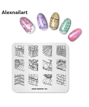 Nail Stamp Plate Set - 5pcs Picture Design Templates for Nail Art | Rock City Architecture Leopard & Hair Braiding Patterns - DIY Manicure Tools GT0011 - Buy Online on SooperMarket.com