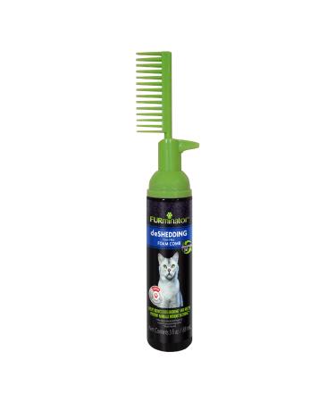 Furminator of flushing-free deshedding foam comb for cats waterless foaming shampoo reduces hair loss desodored tub-free experience