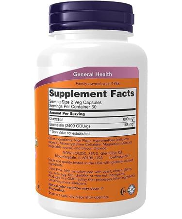 Quercetin with Bromelain 120 VegiCaps - Buy Online on SooperMarket.com