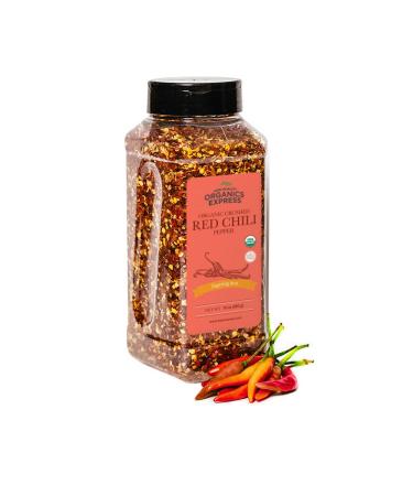 HQOExpress Organic Crushed  Red Chili Pepper - 10 Oz