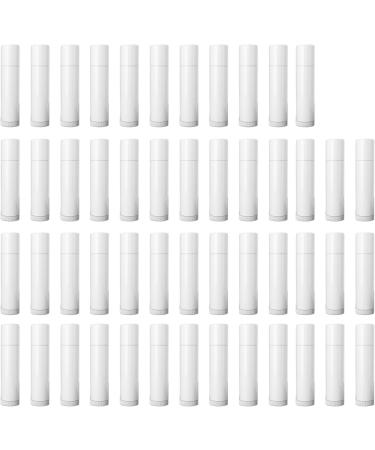 50Piece Empty Lipstick Tube 5g White Plastic Lip Balm Containers For DIY Homemade Lip Care Products Lip Balm Packaging - Buy Online on SooperMarket.com
