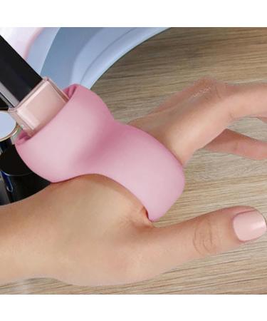 Maodom Nail Polish Holder Stand - Wearable Manicure Display Tools Strong Grip Airlock Suction Silicone Nail Polish Organizer Manicure And Pedicure Accessories Sakura Powder - Buy Online on SooperMarket.com