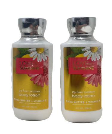 Bath and Body Works 2 Pack Love & Sunshine Super Smooth Body Lotion 8 Oz