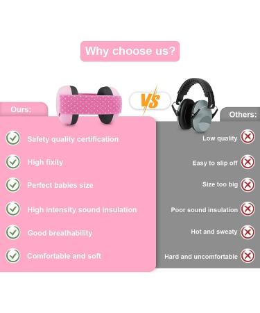 CUIFULI Kids Earmuffs - Noise Reduction Headphones for Babies & Toddlers 12-36 Months - Pink - Buy Online on SooperMarket.com