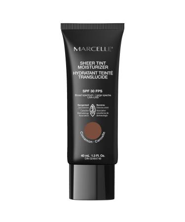 Marcelle Sheer Tint Moisturizer SPF 30 Cinnamon with Hyaluronic Acid and Aloe Hypoallergenic Non-Comedogenic Fragrance-Free Paraben-Free Oil-Free 40 mL