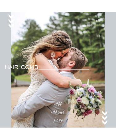 Bridal Wedding Hair Combs - Silver Crystal Blue Headpiece for Women and Girls - Buy Online on SooperMarket.com