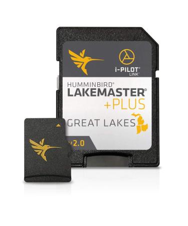 Humminbird LakeMaster Plus Great Lakes Edition Digital GPS Lake and Aerial Maps, Micro SD Card, Version 2