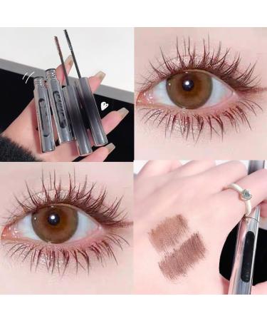 Olivia Blaire Iron Wand Mascara Vervaci Iron Rod Mascara Nour Iron Wand Mascara Waterproof Metal Rod Metal Wand Mascara Bristle Less Metal Mascara Curling Eyelash Metal Mascara (2*Brown) - Buy Online on SooperMarket.com