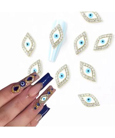 10 PCS 3D Evil Eye Nail Charms - Metal Decorations for DIY Crafts and Nail Art - Buy Online on SooperMarket.com