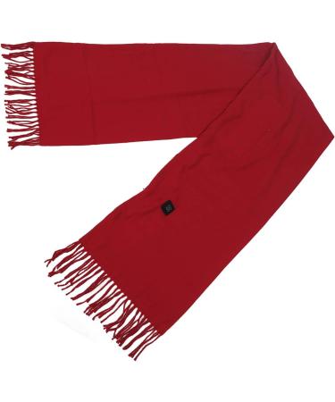 Electric Heated Scarf - 3 Temperature USB Winter Scarf with Tassels & Zipper - Red - Buy Online on SooperMarket.com