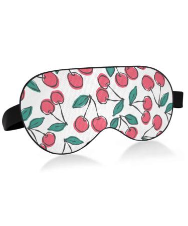Haskirky Light Blocking Eye Mask Breathable and Adjustable Adult Men and Women Travel on Business Trips Yoga Meditation Light Smooth Comfortable Eye Mask Office Deep Sleep Goodies Cartoon Red Cher