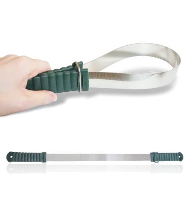 Horse Welding Knife - Dual Function Ideal Metal Curry Comb for Pulling Sweat Water & Spikes for Cleaning Dirt and Loose Hair for Grooming (Dark Green Handle) Welding gauge dark green handle